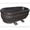 Good Price Luxury Marble Pure Black Stone Bathtub